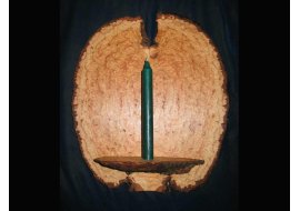Candle Sconce in Burled Oak Candle Sconce in Burled Oak Photo