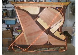 Piano Frame Mantel Mirror from Back Piano Frame Mantel Mirror from Back Photo